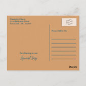 Abstracte Ocean Beach bruiloft dank u Briefkaart (Achterkant)