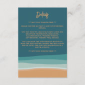 Abstracte Ocean Beach bruiloft detail Informatiekaartje (Voorkant)