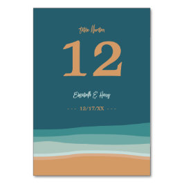 Abstracte Ocean Beach bruiloft Kaart