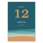 Abstracte Ocean Beach bruiloft Kaart (Voorkant)