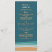Abstracte Ocean Beach bruiloft Menu (Voorkant)