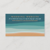 Abstracte Ocean Beach bruiloft website Informatiekaartje (Voorkant)