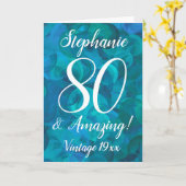 Abstracte Ocean Blue Blauwgroen 80 en Verbazingwek Kaart (Gele Bloem)