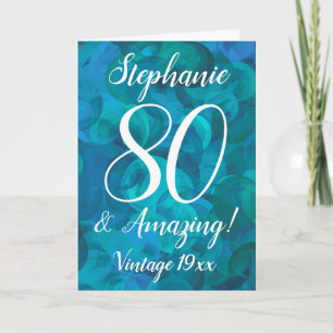 Abstracte Ocean Blue Blauwgroen 80 en Verbazingwek Kaart