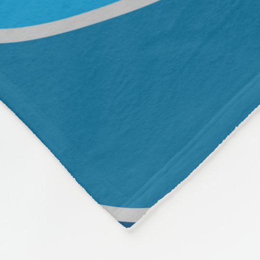 Abstracte Ocean Blue Waves Monogram Beach Fleece Deken (Hoek)