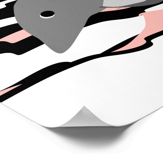 Abstracte Ocean Jumping Dolphins op zonsopgang Poster (Hoek)