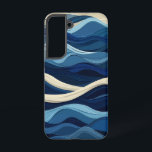 Abstracte Ocean Layers Telefoonhoesje Samsung Galaxy Hoesje<br><div class="desc">Een ritmisch patroon van oceaangolven stroomt in gelaagde blauwe tinten,  waardoor een gedurfde,  moderne interpretatie van de beweging van het zee ontstaat.</div>
