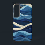 Abstracte Ocean Layers Telefoonhoesje Samsung Galaxy Hoesje<br><div class="desc">Een ritmisch patroon van oceaangolven stroomt in gelaagde blauwe tinten,  waardoor een gedurfde,  moderne interpretatie van de beweging van het zee ontstaat.</div>