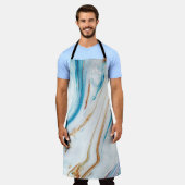 Abstracte Ocean Luxury Marble Swirls Schort (Gedragen)