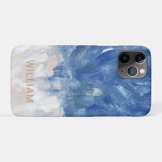 Abstracte Ocean Persoonlijke Naam Case-Mate iPhone Case (Achterkant (horizontaal))