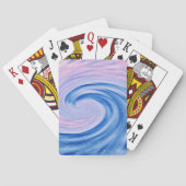 Abstracte Ocean Wave Art-afspeelkaarten Pokerkaarten (Achterkant)