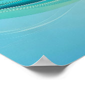 Abstracte Ocean Wave Fluid Art Wall Poster (Hoek)