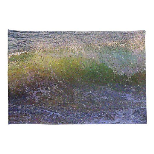 Abstracte Ocean Wave Kussensloop (Achterkant-Rechts)