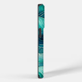 Abstracte Ocean Waves Blue en Turquoise Case-Mate iPhone Case (Achterkant / Rechts)