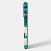 Abstracte Ocean Waves Blue en Turquoise Case-Mate iPhone Case (Achterkant / Links)