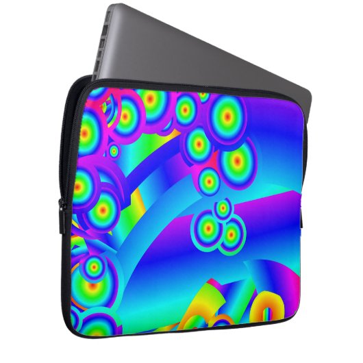 Abstracte Ocean waves Electronics Bag Laptop Sleeve (Voorkant Rechts)