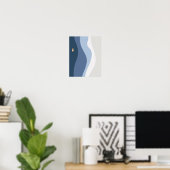 Abstracte Ocean Waves Wall Art Poster (Thuiskantoor)
