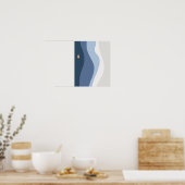 Abstracte Ocean Waves Wall Art Poster (Keuken)