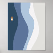 Abstracte Ocean Waves Wall Art Poster (Voorkant)