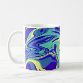 Abstracte Oceanische Wervelingen Koffiemok (Links)