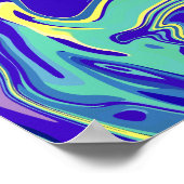 Abstracte oceanische wervelingen poster (Hoek)