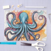 Abstracte Octopus Kleurrijk Tissuepapier (Craft)