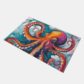 Abstracte octopus met vloeistofkunst deurmat (Schuin)