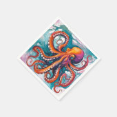Abstracte octopus met vloeistofkunst servet (Hoek)