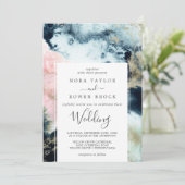 Abstracte officiële uitnodiging tot weduwschap op  (Staand voorkant)