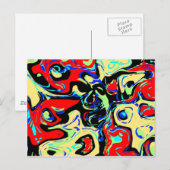 Abstracte ogen briefkaart (Voorkant / Achterkant)