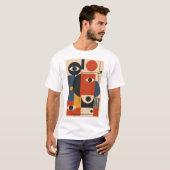 Abstracte ogen – Geometrisch kunst T-shirt (Voorkant volledig)