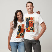 Abstracte ogen – Geometrisch kunst T-shirt (Unisex)