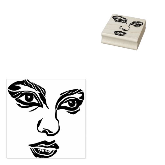 Abstracte ogen houden vrouwen tegen de achtergrond rubberstempel (Gestempeld)