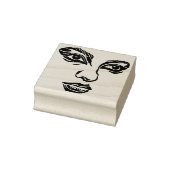 Abstracte ogen houden vrouwen tegen de achtergrond rubberstempel (Stempel)