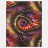 Abstracte ogen in rood en paars fleece deken (Voorkant)