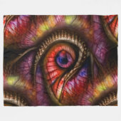 Abstracte ogen in rood en paars fleece deken (Voorkant (Horizontaal))