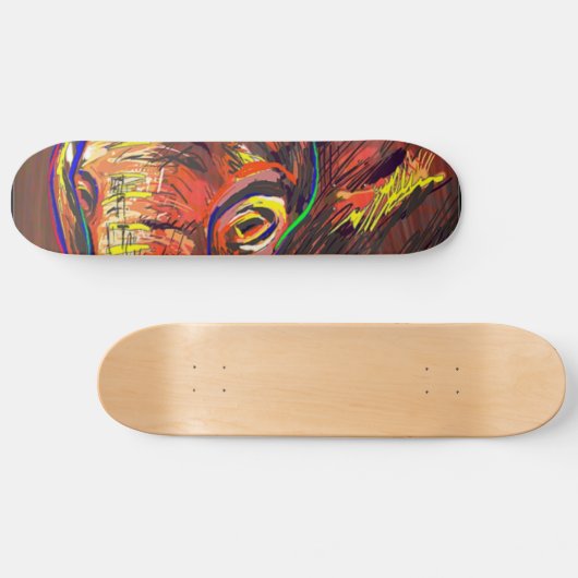 Abstracte ogen persoonlijk skateboard (Horizontaal)