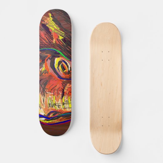 Abstracte ogen persoonlijk skateboard (Voorkant)