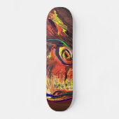 Abstracte ogen persoonlijk skateboard (Voorkant)