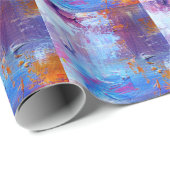 Abstracte olie: canvastextuur achtergrond cadeaupapier (Rol Hoek)