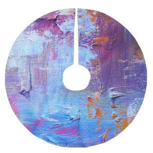 Abstracte olie: canvastextuur achtergrond kerstboom rok