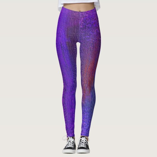 Abstracte olie: canvastextuur achtergrond. leggings (Voorkant)