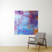 Abstracte olie: canvastextuur achtergrond wandkleed (In situ)