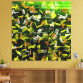 Abstracte olie- en acrylverf 2 canvas afdruk (Insitu (Woonkamer))