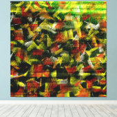Abstracte olie- en acrylverf 3 canvas afdruk (Insitu (Houten vloer))