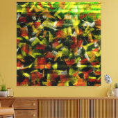 Abstracte olie- en acrylverf 3 canvas afdruk (Insitu (Woonkamer))