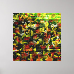 Abstracte olie- en acrylverf 3 canvas afdruk