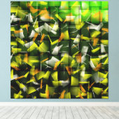 Abstracte olie- en acrylverf 4 canvas afdruk (Insitu (Houten vloer))