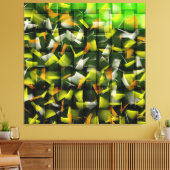 Abstracte olie- en acrylverf 4 canvas afdruk (Insitu (Woonkamer))