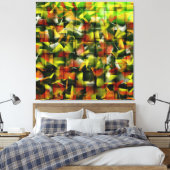 Abstracte olie- en acrylverf 5 canvas afdruk (Insitu (Slaapkamer))